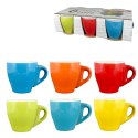 ARCA COFFEE Kolorowy Zestaw Filiżanek Do Kawy Espresso 90ml - 6szt.