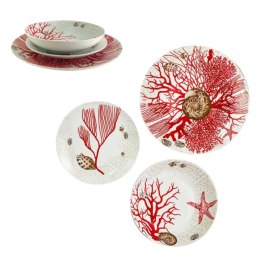 ARCA Komplet Zestaw Obiadowy Coral 3 el. 1 osoba Porcelana