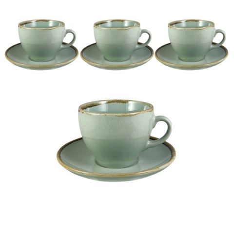 ARCA TIERRA Miętowy Zestaw Filiżanek Do Kawy Espresso 90ml - 4szt. ARCA TIERRA Miętowy Zestaw Filiżanek Do Kawy Espresso 90ml - 4szt.