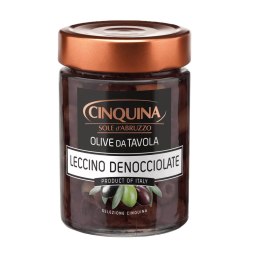 CINQUINA OLIWKI CZARNE BEZ PESTEK w Solance 180g Włochy