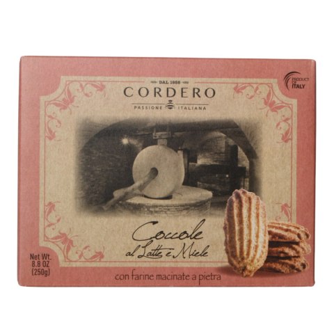 CORDERO CIASTKA COCCOLE Z MLEKIEM I MIODEM 250g Włochy CORDERO CIASTKA COCCOLE Z MLEKIEM I MIODEM 250g Włochy
