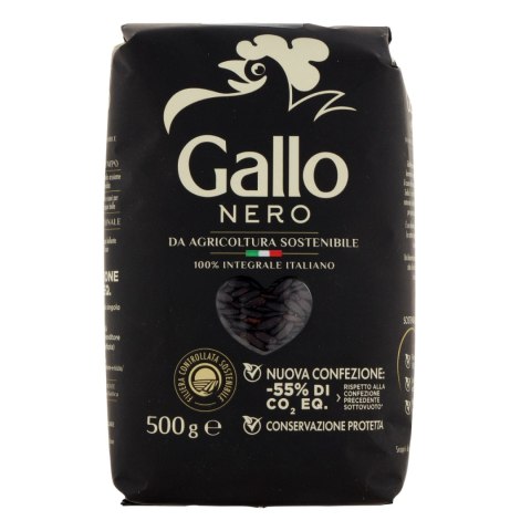 GALLO NERO Czarny Ryż Pełnoziarnisty 500g Włoski GALLO NERO Czarny Ryż Pełnoziarnisty 500g Włoski