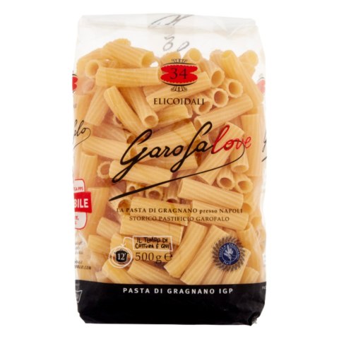 GAROFALO ELICOIDALI n.34 IGP Rurki Włoski Makaron 500g GAROFALO ELICOIDALI n.34 IGP Rurki Włoski Makaron 500g