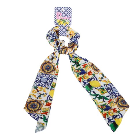 GUMKA DO WŁOSÓW SCRUNCHIES Apaszka Wstążka CYTRYNY Wzór 8 Włochy GUMKA DO WŁOSÓW SCRUNCHIES Apaszka Wstążka CYTRYNY Wzór 8 Włochy