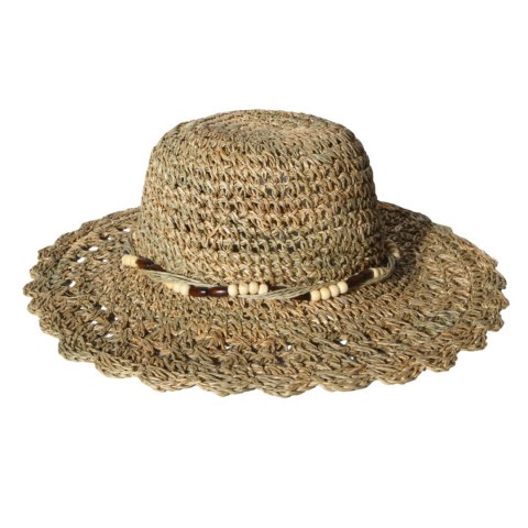 KAPELUSZ SŁOMKOWY DAMSKI HANDMADE Letni Plażowy z Trawy Morskiej KAPELUSZ SŁOMKOWY DAMSKI HANDMADE Letni Plażowy z Trawy Morskiej