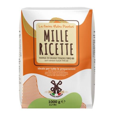 MOLINO PIANTONI włoska mąka pszenna Mille Ricette typ 00 1 kg MOLINO PIANTONI włoska mąka pszenna Mille Ricette typ 00 1 kg