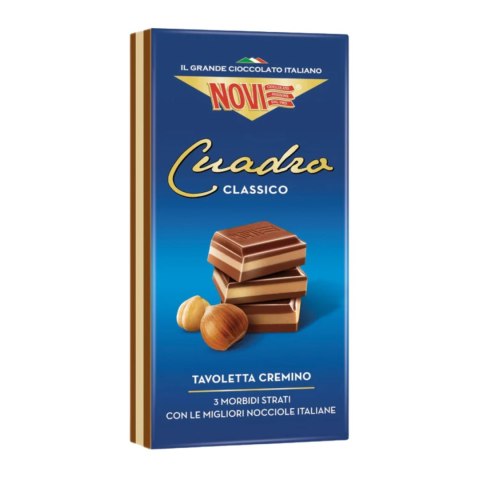 NOVI CUADRO Czekolada Mleczna Z Kremem Orzechowym 110g NOVI CUADRO Czekolada Mleczna Z Kremem Orzechowym 110g