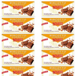 NOVI Czekolada z biszkoptem i chrupiącym karmelem 100g x 10szt
