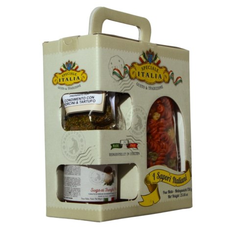 SPECIALE ITALIA ZESTAW Makaron Przyprawa Sos z Borowików PREZENT 730g SPECIALE ITALIA ZESTAW Makaron Przyprawa Sos z Borowików PREZENT 730g