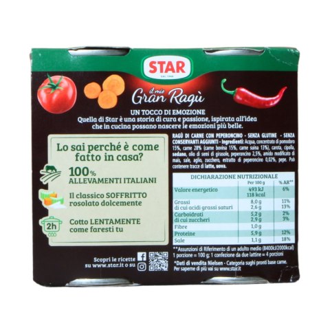 STAR GRAN RAGU Ostry Sos do Makaronu Peperoncino 2x180g STAR GRAN RAGU Ostry Sos do Makaronu Peperoncino 2x180g