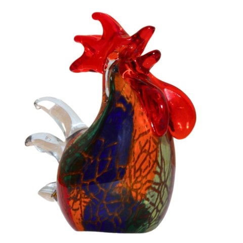 SZKLANA DEKORACJA Kogut Wielobarwny 12cm Typu MURANO SZKLANA DEKORACJA Kogut Wielobarwny 12cm Typu MURANO