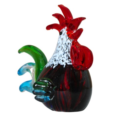 SZKLANA DEKORACJA Kogut Wielobarwny 15cm Typu MURANO SZKLANA DEKORACJA Kogut Wielobarwny 15cm Typu MURANO