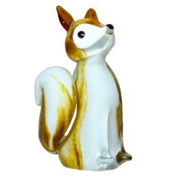 SZKLANA DEKORACJA Lis Bursztynowy 14cm