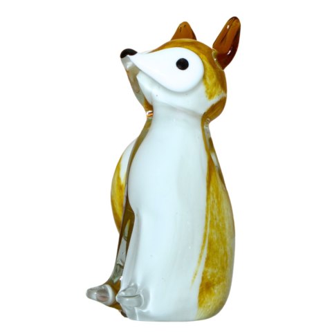 SZKLANA DEKORACJA Lis Bursztynowy 14cm SZKLANA DEKORACJA Lis Bursztynowy 14cm