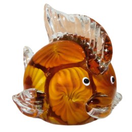 SZKLANA DEKORACJA Ryba Rozdymka Bursztynowa 14cm