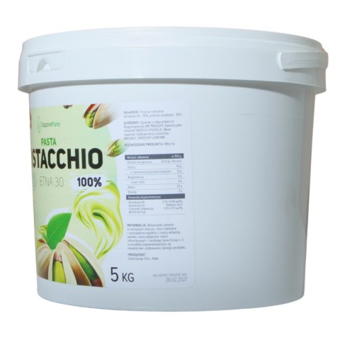 SaporePuro Krem Pistacjowy 100% Etna 30 Włochy 5kg SaporePuro Krem Pistacjowy 100% Etna 30 Włochy 5kg