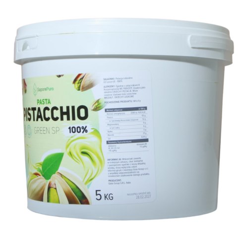SaporePuro Włoski Krem Pistacjowy 100% 5kg SaporePuro Włoski Krem Pistacjowy 100% 5kg