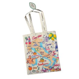 TORBA BAWEŁNIANA z Nadrukiem ITALIA Włochy 41x33cm