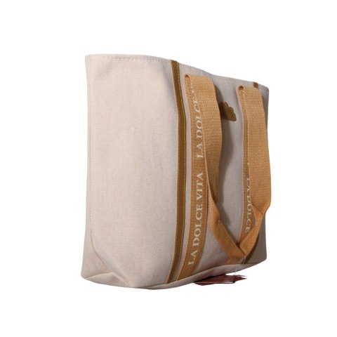 TORBA TOREBKA DAMSKA SHOPPER Beżowa 45x30cm Tote Bag Włochy TORBA TOREBKA DAMSKA SHOPPER Beżowa 45x30cm Tote Bag Włochy