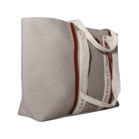 TORBA TOREBKA DAMSKA SHOPPER Duża Szara 57x32cm Tote Bag Włochy TORBA TOREBKA DAMSKA SHOPPER Duża Szara 57x32cm Tote Bag Włochy