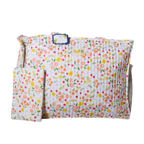 TORBA TOREBKA DAMSKA SHOPPER Kwiaty Cytrynki + Kosmetyczka 41x32 cm Włochy TORBA TOREBKA DAMSKA SHOPPER Kwiaty Cytrynki + Kosmetyczka 41x32 cm Włochy