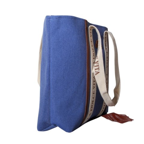 TORBA TOREBKA DAMSKA SHOPPER Niebieska 45x30cm Tote Bag Włochy TORBA TOREBKA DAMSKA SHOPPER Niebieska 45x30cm Tote Bag Włochy
