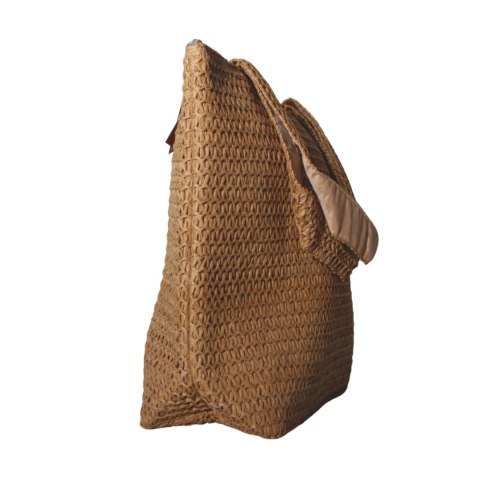 TORBA TOREBKA DAMSKA SŁOMKOWA Duża Plażowa SHOPPER Lato Brązowa 46x36cm TORBA TOREBKA DAMSKA SŁOMKOWA Duża Plażowa SHOPPER Lato Brązowa 46x36cm