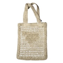 TORBA TOREBKA DAMSKA SŁOMKOWA Plażowa Beżowa 41x31cm Włochy