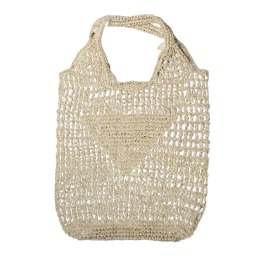TORBA TOREBKA DAMSKA SŁOMKOWA Plażowa Beżowa 57x38cm Włochy