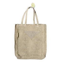 TORBA TOREBKA DAMSKA SŁOMKOWA Plażowa Lato Beżowa 38x43cm Włochy