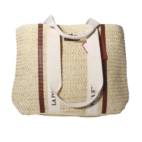 TORBA TOREBKA DAMSKA SŁOMKOWA Plażowa Lato Beżowa 42x31cm Włochy TORBA TOREBKA DAMSKA SŁOMKOWA Plażowa Lato Beżowa 42x31cm Włochy