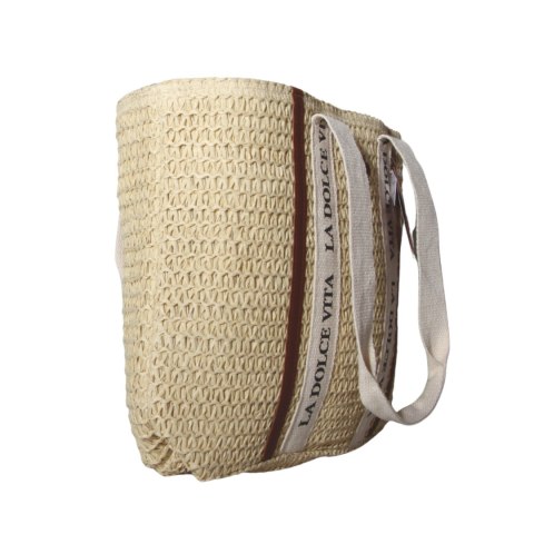 TORBA TOREBKA DAMSKA SŁOMKOWA Plażowa Lato Beżowa 42x31cm Włochy TORBA TOREBKA DAMSKA SŁOMKOWA Plażowa Lato Beżowa 42x31cm Włochy