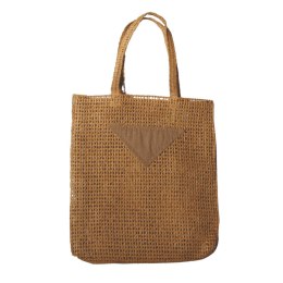 TORBA TOREBKA DAMSKA SŁOMKOWA Plażowa Lato Brązowa 38x43cm Włochy